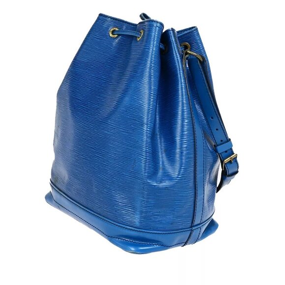 LOUIS VUITTON Noe GM Drawstring Shoulder Bag Epi Leather Blue - Picture 11 of 16
